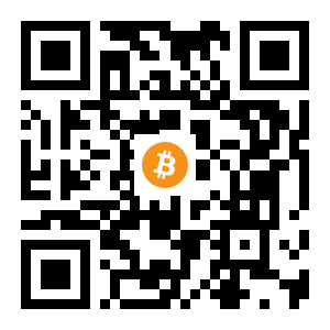 bitcoin:1PYPYPvq46T6HLKKWVUer2a4v5L1vujWcU black Bitcoin QR code