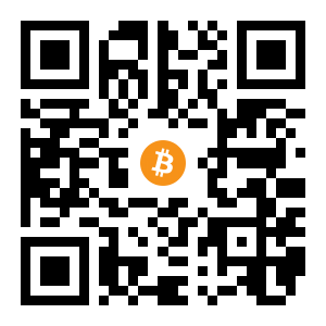 bitcoin:1PYoxmqqb9ouJs8psStpDQ3ygXa85UXPs1 black Bitcoin QR code