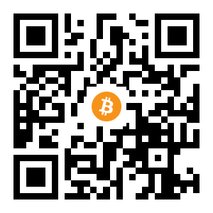 bitcoin:1Pa48CR2RyzDhZRYk96JmFH1Q8YvAko1KF black Bitcoin QR code
