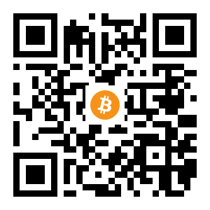 bitcoin:1PaD21ciUKcgqE6o5fMh9vMjpEgSF4Rkau black Bitcoin QR code