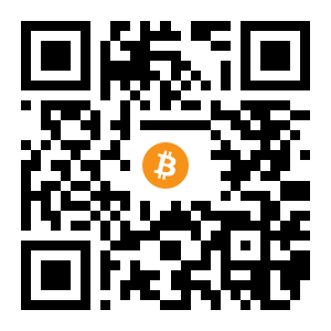 bitcoin:1PcDKJ6cZ6DriFkWsuzx2WX4B78B6cFbim black Bitcoin QR code