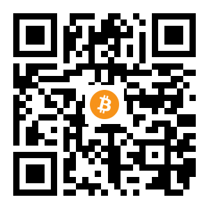 bitcoin:1Pcv9CFut7T7LQj2QJAFp6ZBtcgbYgNNwq black Bitcoin QR code