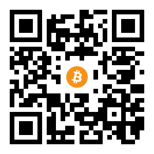 bitcoin:1Pde3Y21VvPWCLgzmKER911eTVQABFXetm black Bitcoin QR code