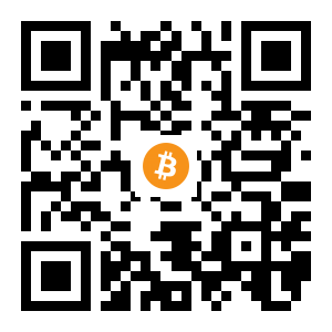 bitcoin:1PfmbTzcnBxgvt9gb4vUUH6b5WaWas6NKm black Bitcoin QR code