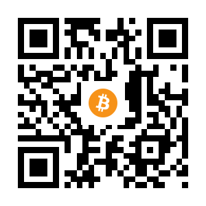 bitcoin:1PhSvdEjVynfkjREg6pEu9bigisxq8iD7D black Bitcoin QR code