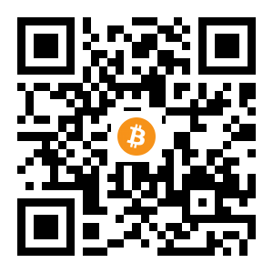 bitcoin:1PhnAWbWudfD5dorFCT8MHH1esyegLm3BE black Bitcoin QR code