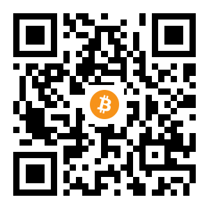 bitcoin:1PjPfocmxS262puhYqUwaagE9zBJTZHGwK black Bitcoin QR code