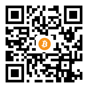 bitcoin:1PnDhsA5MR4DvpJgtde21GHo3vPTvBZAEY black Bitcoin QR code