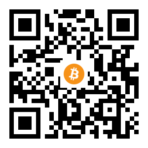 bitcoin:1PngcLsBRAhd1kroHkrSnW1UMWhV9nx5B6 black Bitcoin QR code