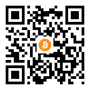 bitcoin:1Po9y2WqxfTifP66s9MEUV4Jah2DMu9uRK black Bitcoin QR code