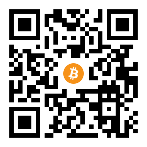 bitcoin:1Pp4mj2Wj4FD575fGbYaq4NTM44yD8eFVj black Bitcoin QR code