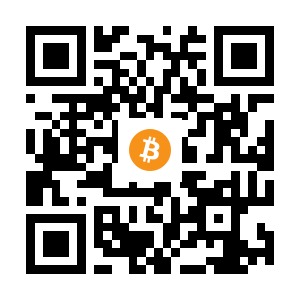 bitcoin:1PpaHegwf9vdujX41jKyG3HVY4v961BS1Y black Bitcoin QR code