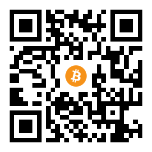 bitcoin:1PqzXfJsF5yPdi73MR3y4CTjATsiisYHGB black Bitcoin QR code