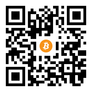 bitcoin:1PthtTyVjJ3S8gtXvQfa6ojsVJQLon8r2q black Bitcoin QR code
