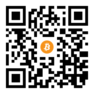 bitcoin:1Pv6YMN1vWSZyDeotDET6ZL7wqJDHdfAz8 black Bitcoin QR code