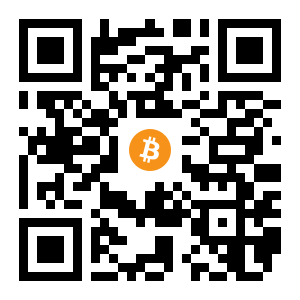 bitcoin:1Pvv9bm6qix319KNGn6oQGSDiYEr6HorQZ black Bitcoin QR code