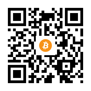 bitcoin:1Py491MMeQpXWQ51mvaAdfYLG1RXza3gjW black Bitcoin QR code