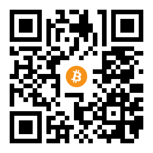 bitcoin:1Q117Mvx21gBBE7tVeW25wTXmK5nxr1pUF black Bitcoin QR code