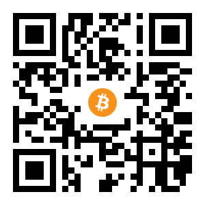 bitcoin:1Q2FqA5WnLTmPTCWgMKXwD3g36QNQ53dNu black Bitcoin QR code