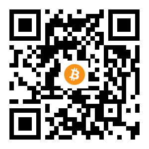 bitcoin:1Q3zgUvarYyqPyAAAM1T4XLyETBrWC8M5F black Bitcoin QR code