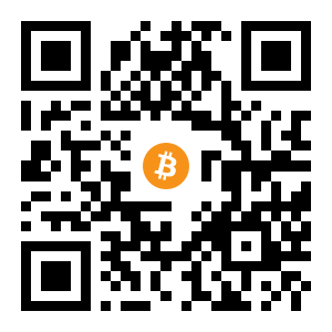 bitcoin:1Q8HtTMC9No2uioLrsh7eS577pEFtEf2bT black Bitcoin QR code