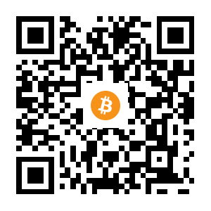bitcoin:1Q8eoDr16SUuWt9aC1BuQ88KBrg7mMYMbn black Bitcoin QR code