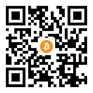 bitcoin:1Q9KybEP5M5bktMpfqdVhSt9fKLaej9Pqk black Bitcoin QR code