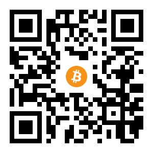 bitcoin:1QAJXqfAEKZTDgCWe8tw9G6NruHLHj9doQ black Bitcoin QR code