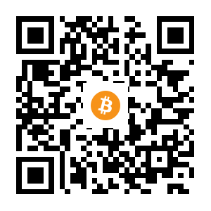 bitcoin:1QAdMBjDq3fYPS94pLorBYzoPmeBVNHXqs black Bitcoin QR code