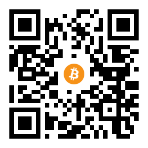 bitcoin:1QDePjvPX31ztt9vxibG9y979G1ZPTH7b2 black Bitcoin QR code