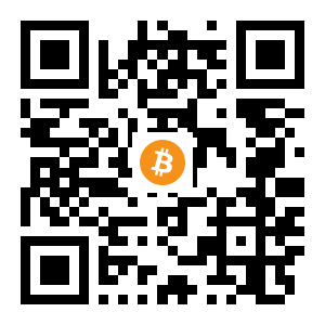 bitcoin:1QEQHvn1RRA31vQM9Ub3Vdw4C624bJU7DC black Bitcoin QR code