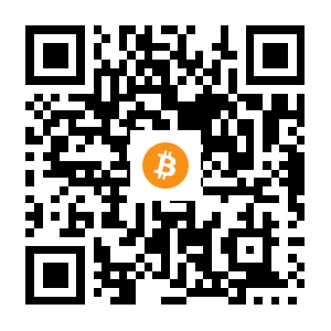 bitcoin:1QEjTu2MpLhhXpT7M1FenTLo5A6WV6dF6m black Bitcoin QR code