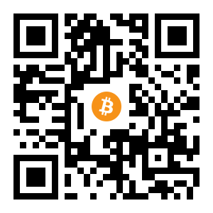bitcoin:1QFWAaxNjNiuhp6qHpDpWXZxtqL1waanME black Bitcoin QR code