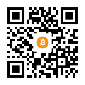 bitcoin:1QFpkmiLof6fFeynqZqWvu9U3oM1Mu77eE black Bitcoin QR code