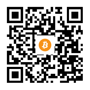 bitcoin:1QGBGLsNte2W3XMVNxF9vpG86a33TEq6fx black Bitcoin QR code