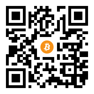 bitcoin:1QGjhcqH4iCFUpaP5BAWJiYo2Ljr7m6K6V black Bitcoin QR code