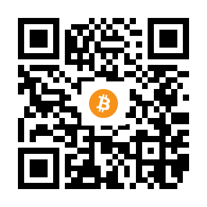 bitcoin:1QLSLX4sjLKi2F9fGu3JaufFQwY6sNXndt black Bitcoin QR code