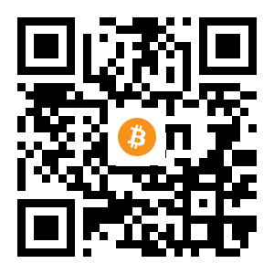 bitcoin:1QP1okmhSZ3UUVrbVyJEoVPRZj5W8RSgE black Bitcoin QR code