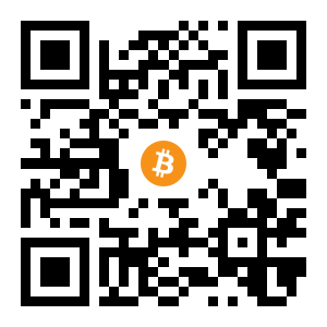bitcoin:1QhXxUV4FQH3e8FLd7esKFoYGHKfg92qL black Bitcoin QR code