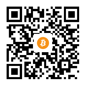 bitcoin:1Qpvg6iWhXV2XUA4rm7jccftRtEi9FirV black Bitcoin QR code