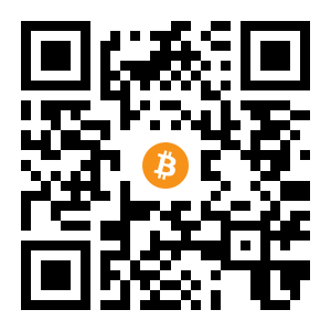bitcoin:1R3tQ5YUQf27RFqfBhXrWfiq1xbvGzCrk black Bitcoin QR code