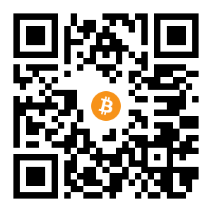 bitcoin:1Udfzww6iNZc6UzWA4fhyEMh2NgBQnqcy black Bitcoin QR code