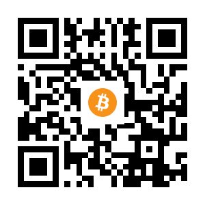 bitcoin:1WA33AsePGCST8PKjj1Vf9PougmcUaGnw black Bitcoin QR code