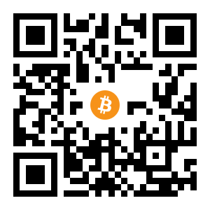 bitcoin:1aiWdoeJGTUyTD3G7zUZVCRc6Xubk5wSV black Bitcoin QR code