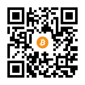 bitcoin:1bBHzLT6vB3oUbfQh5UM4qoDZXTvLHRnA black Bitcoin QR code