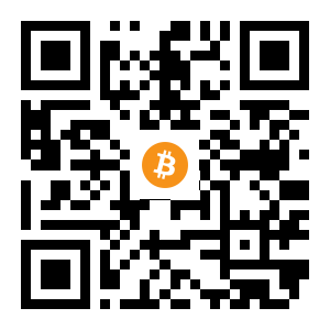 bitcoin:1bRyHbnWZkz2EMwsfjo1pDCs76xAcBkdU black Bitcoin QR code