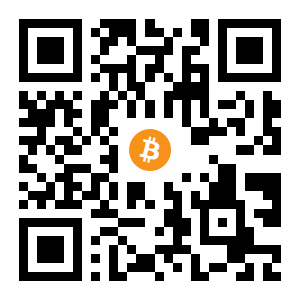 bitcoin:1cYtcFXtYTVWBi8JzNKBeH8r9TCoc7DKP black Bitcoin QR code