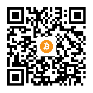 bitcoin:1ePq4QwDtbkp4MB2YBK5f2TpJ3mmGzhyw black Bitcoin QR code
