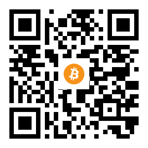 bitcoin:1in8wichDomoDfPw71hq1EvSHiR2B7Q9w black Bitcoin QR code