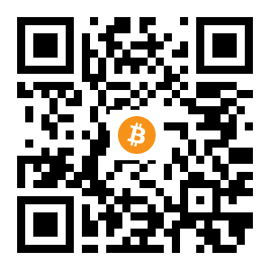 bitcoin:1x6Lf2wzW1A1TuaqZ96aKsBXstFQ2fJ1M black Bitcoin QR code